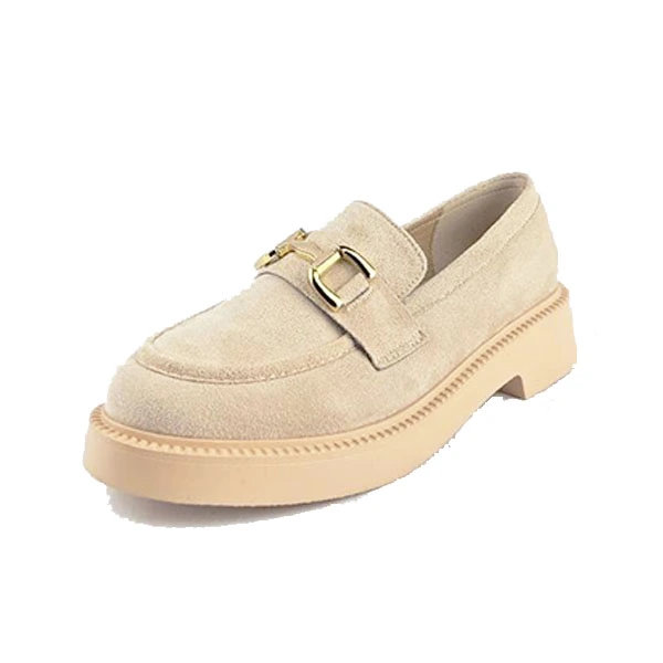 Derbies a platforme pour femme 7516-2 beige miniature